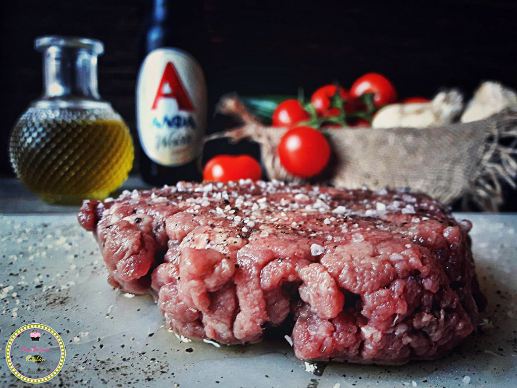 Ανατολίτικο burger-ΑΛΦΑ weiss-Αθηναική ζυθοποιεία-burger-μπύρα