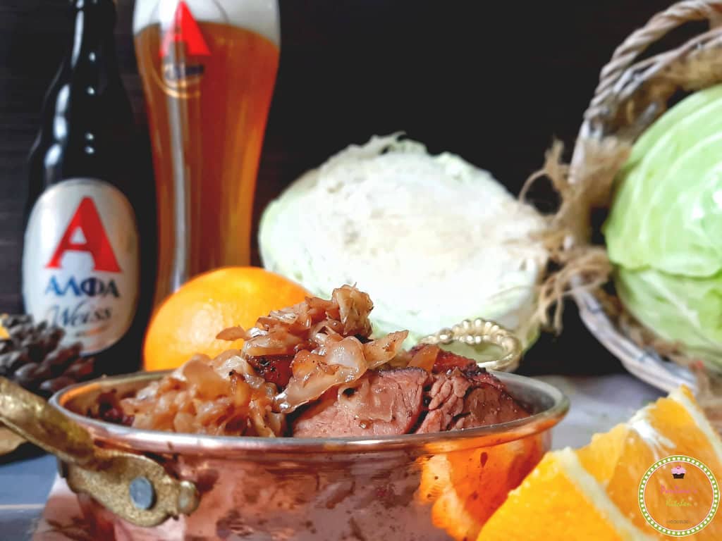 τηγανιτό λάχανο με απάκι Κρήτης-μπύρα-ΑΛΦΑ-συνταγές_με_μπύρα