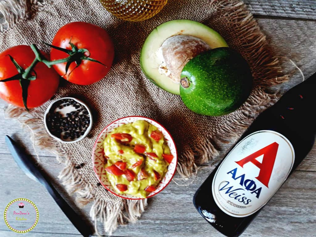 beer-alfa-weiss-pandoras kitchen-guacamole-avocado