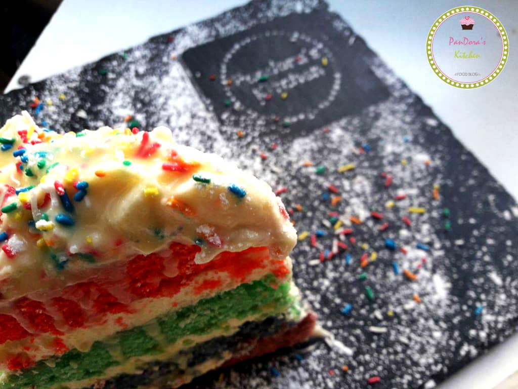 τούρτα ουράνιο τόξο, γενέθλια, κέικ, τούρτα, rainbow cake